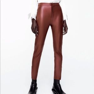 Zara Faux leather leggings - XS